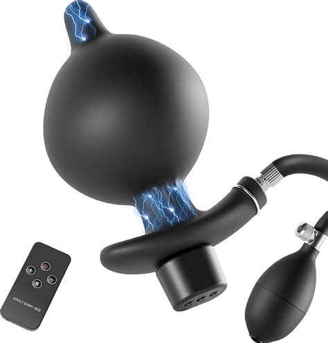 Amazon Electric Inflatable Anal Plug With Electro Stimulation Silicone Inflatable Butt Plug
