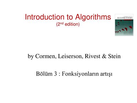 Introduction To Algorithms 2nd Edition Ppt Indir