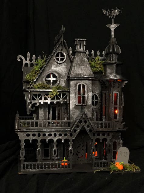 Victorian Haunted House Doll House Haunted Dollhouse Etsy Spooky