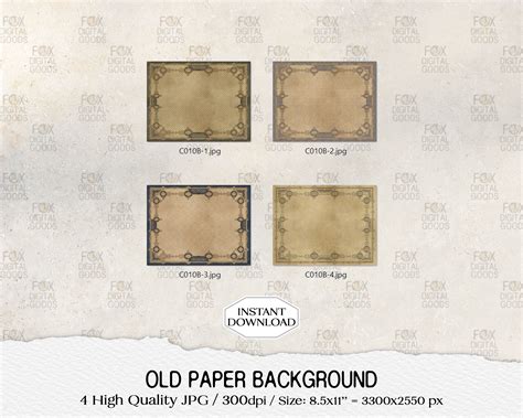 Old Paper Vintage Frame Border Blank Background, High Quality Printable ...