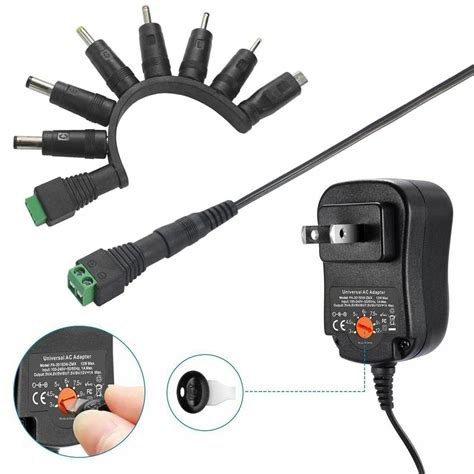 Universal Ac To Dc Adapter Adjustable Power Adapter Supply Charger Ac