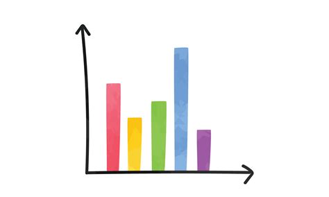 Colorful Column Graph Clipart Simple Column Chart Watercolor Style