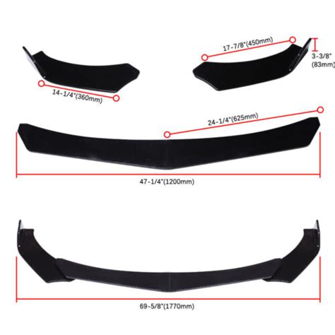 Diffusore Labbro Anteriore Per VW Golf 7 GTI GTD VII ABS Spoiler