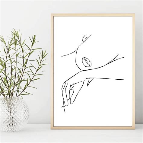 Line Art Print Line Art Woman Line Drawing Print Female Etsy UK