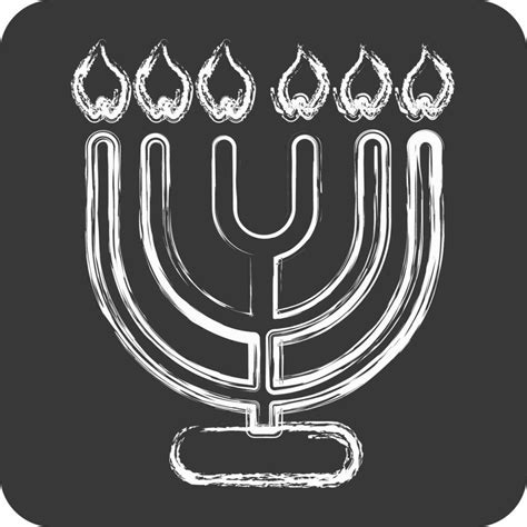 Icon Menorah Suitable For House Symbol Chalk Style Simple Design