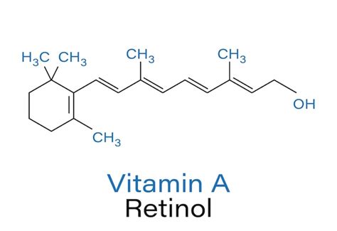 Premium Vector Molecule Skeletal Formula Vitamin A Retinol Vector