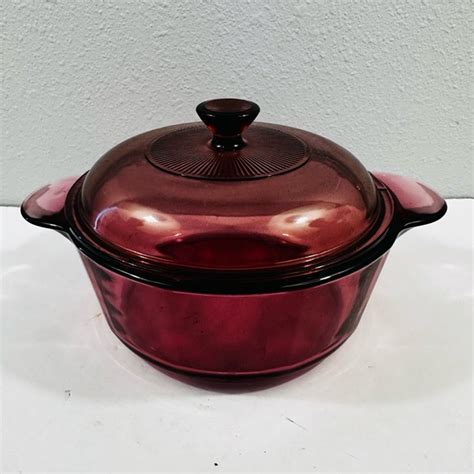 Corningware Dining Corning Visions Quart Cranberry Casserole Dish