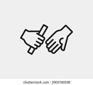 Relay Agreement Vector Icon Symbol Line Stock Vector (Royalty Free ...