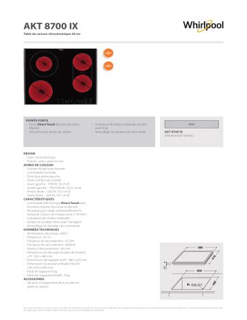 Whirlpool Akt Ix Hob Product Data Sheet Manualzz