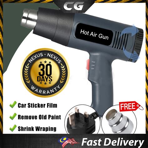 CarGuys W AC V Heat Gun Digital Hot Air Gun Temperature Controlled Heat Gun With Pc