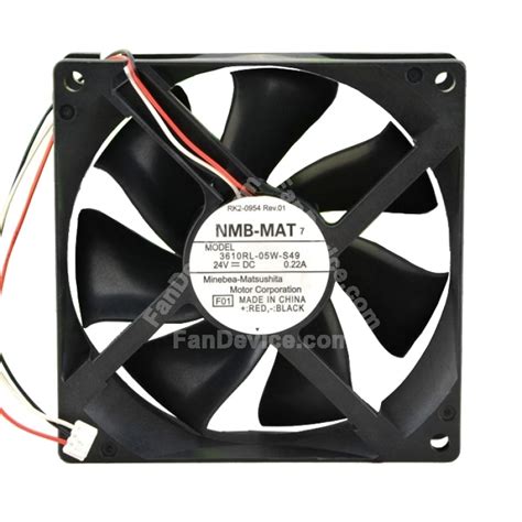 NMB MAT 3610RL 05W S49 DC 24V 0 22A 2 Wires 3 Wires Axial Cooling Fan