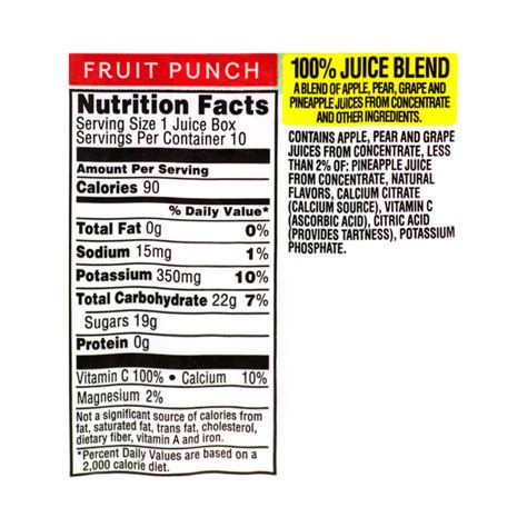 Minute Maid Apple Juice Nutrition Facts