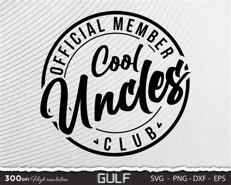 Official Member Cool Uncle Club SVG Uncle SVG Uncle Svg - Etsy