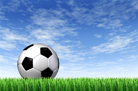 Soccer Ball And Grass Field Background Stock Illustration Illustration Of Green European