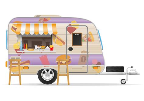 fast food trailer vector illustration 509810 Vector Art at Vecteezy