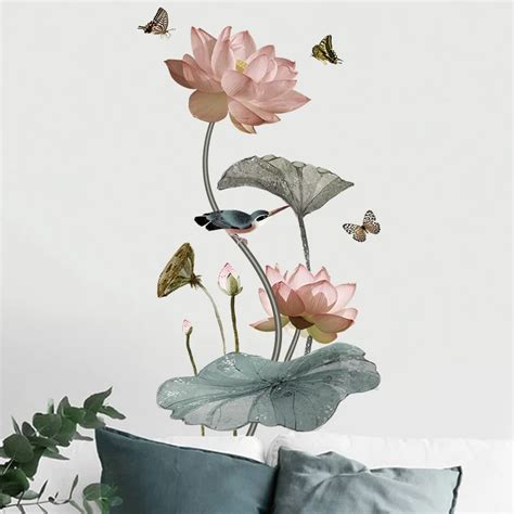 Lotus Flower Vinyl Wall Sticker Free Delivery Australia