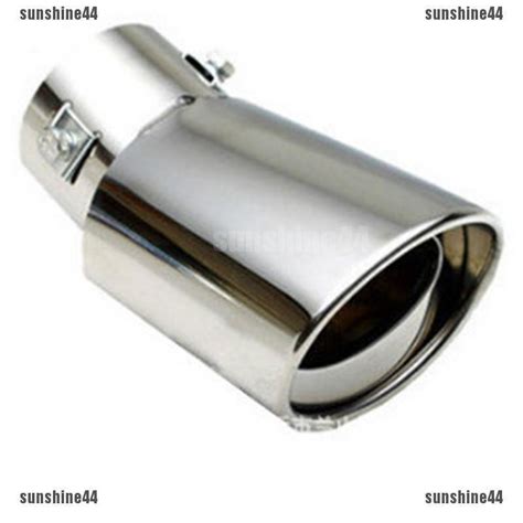 Car Round Bend Stainless Steel Chrome Exhaust Tail Muffler Tip Pipe