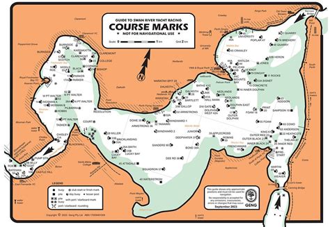 Perth Flying Squadron Yacht Club Swan River Course Marks