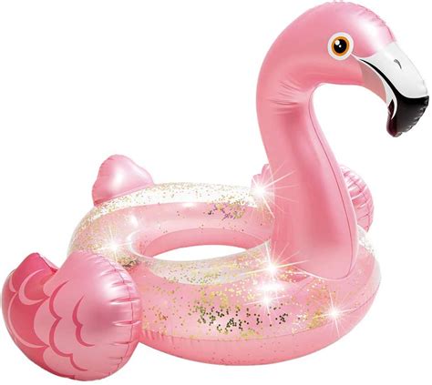 Boia Inflável Flamingo Rosa Glitter Boia Flamingo Brilhante boia