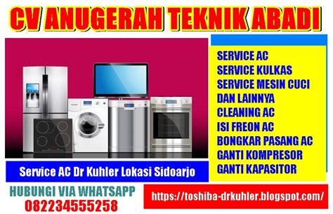 Service Layanan Repair Perbaikan Cuci Ac Toshiba Dr Kuhler Surabaya