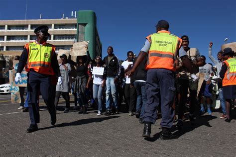 Cota Students Demonstrate Against Course Suspensions The Namibian