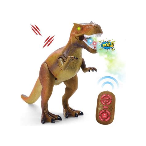 RC Trex Dinosaur Figure Walking T-rex Electronic Toy Action Robot Smoke Breathing Remote Control ...