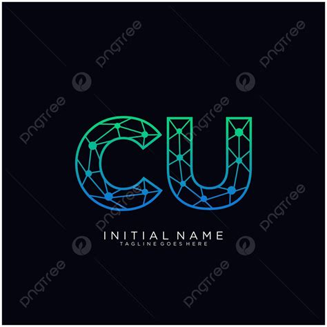 Cu Letter Logo Icon Design Template Elements Type Shape Web Vector ...