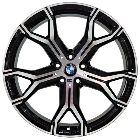 Jogo Rodas Forjadas Bmw X5 X6 Aro 20x9105 Duas Tala 5x112 Preto Brilhante Diamantado