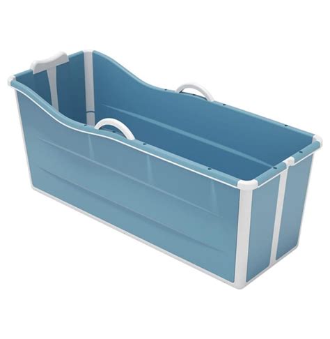 Portable Bathtub Adult 54 Folding Soaking Bathtub Freestanding Bathtub