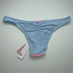 Pilyq Swim Nwt Pilyq Blue And Pink Bikini Bottoms Poshmark