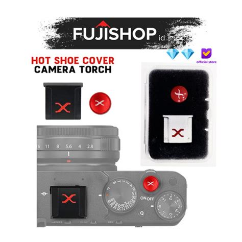 Promo Cover Hot Shoe Fujifilm X Metal Hot Shoe Cover Fuji X Black Red Jakarta Pusat