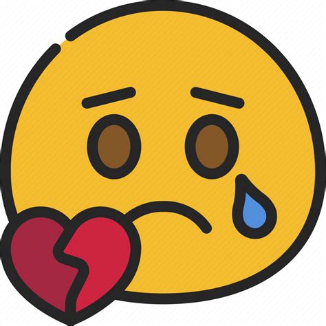 Broken Hearted Emoticon Smiley Sad Heartbroken Icon Download On Iconfinder