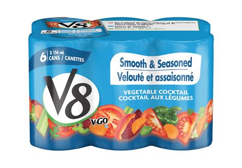 V8 Smooth And Seasoned Vegetable Cocktail 156 Ml Campbell Company Of Canada