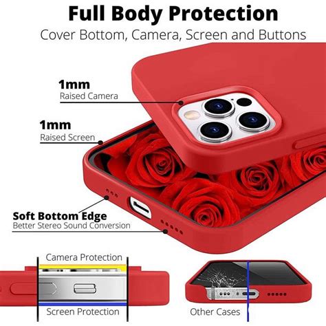 Silicone Case For Iphone 13 Pro Shock Absorbent Liquid Silicone Case