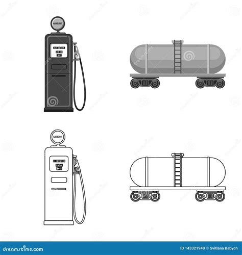 Isolated Object Of Oil And Gas Logo Collection Of Oil And Petrol Stock