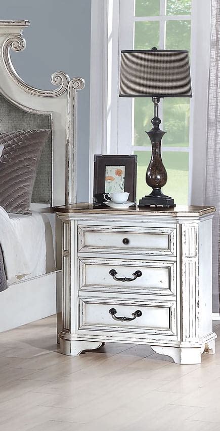 Best Master Furniture Kyle Antique White Nightstand - Walmart.com