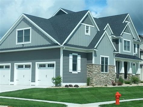 Grey two tone | Farmhouse exterior, Exterior house colors, House exterior