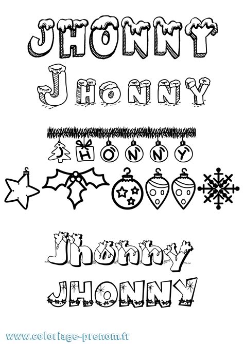 Coloriage du prénom Jhonny : à Imprimer ou Télécharger facilement