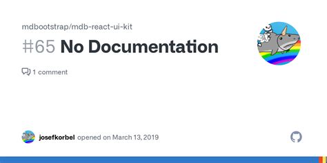 No Documentation Issue Mdbootstrap Mdb React Ui Kit Github