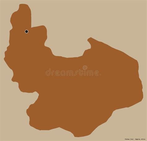 Plateau, State of Nigeria, on White. Bilevel Stock Illustration - Illustration of administrative ...