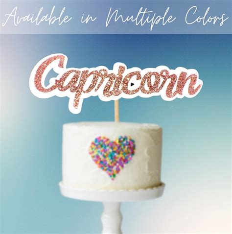 Capricorn Cake Topper Zodiac Cake Topper Capricorn Party Etsy