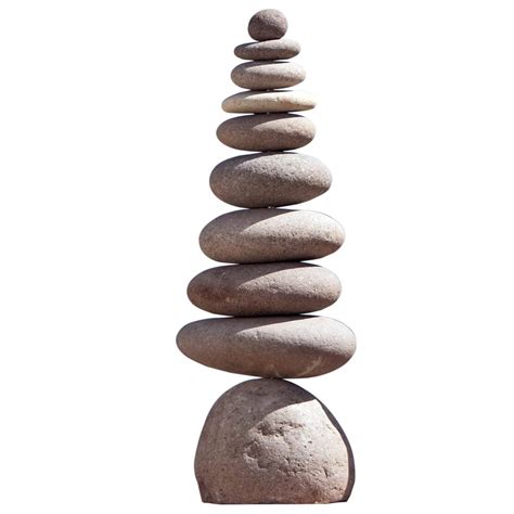 Buy Giant Rock Cairn 28" Inspirational Zen Garden Pile Stones Online at ...