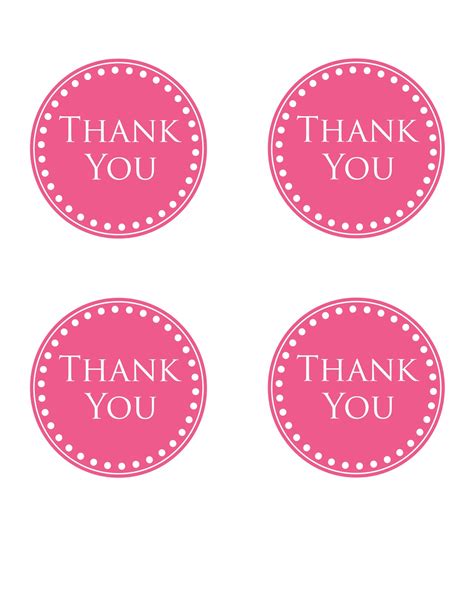 Printable Thank You Labels