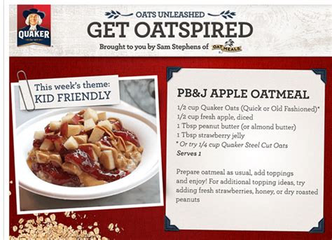 Quaker Oatmeal Recipes | Dandk Organizer