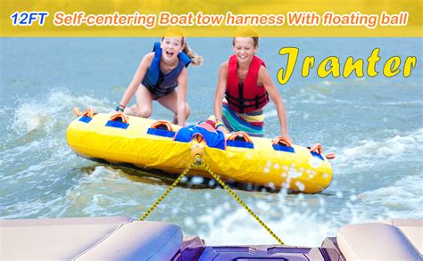 Jranter Boat Tow Harness For Tubing Self Centering Y Ski Rope Harness