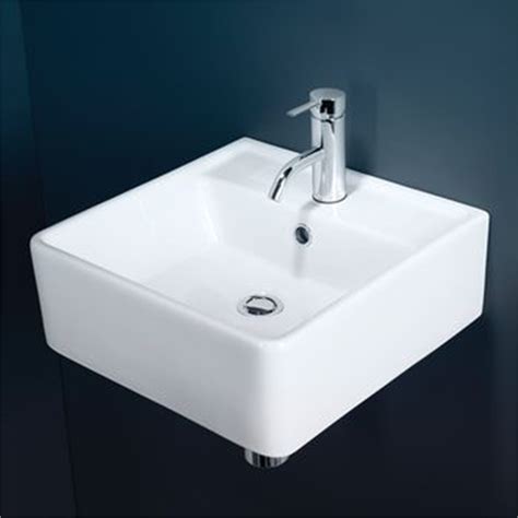 Caroma 415mm Carboni Ii Wall Basin 3th In 4821417 Bunnings Warehouse