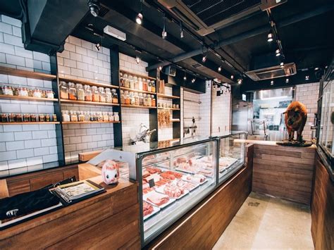 (shelves on tile) Bones & Blades, Hong Kong Butcher Store, Local ...