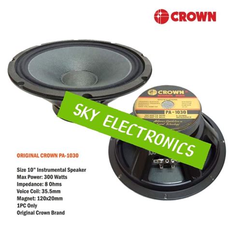 CROWN PA 1030 PROFESSIONAL INSTRUMENTAL SPEAKER 300WATTS Shopee