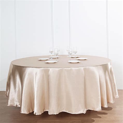 Buy 120 Beige Satin Round Tablecloth Case Of 36 Tablecloths At