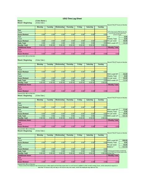 47 Free Time Tracking Spreadsheets Excel Templatelab